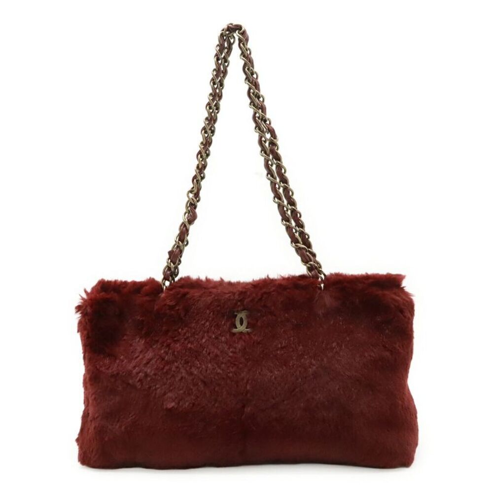 Chanel Rabbit Fur Chain Shoulder Bag